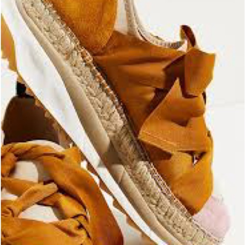 Free People Champin Mustard & Blush Espadrilles women’s size 36/6 - Picture 2 of 12